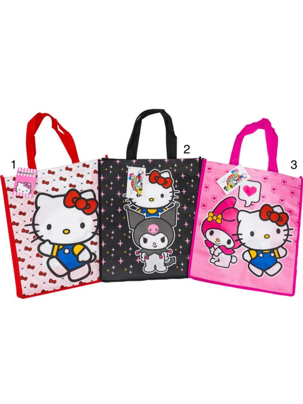 Sanrio Hello Kitty & Friends Reusable Tote Bags – Set of 3